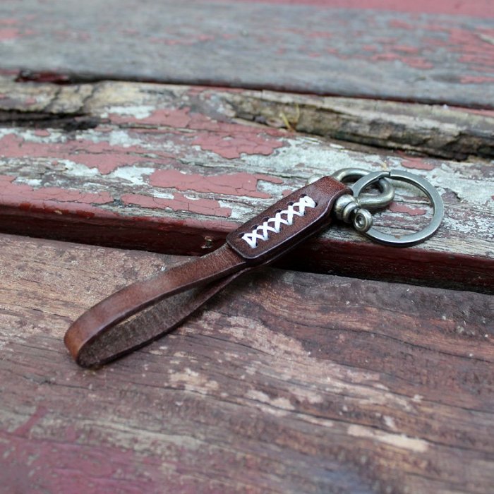 Handcrafted Genuine Leather Keychain