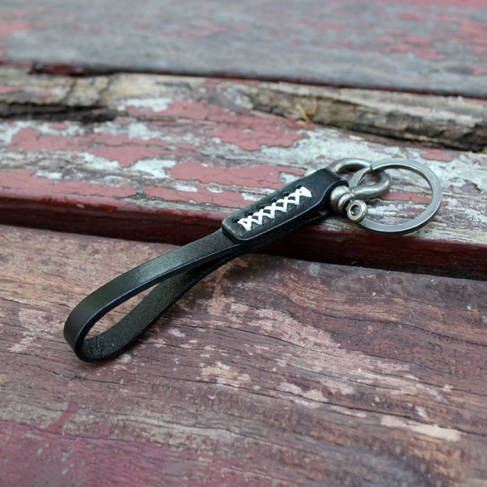 Handcrafted Genuine Leather Keychain