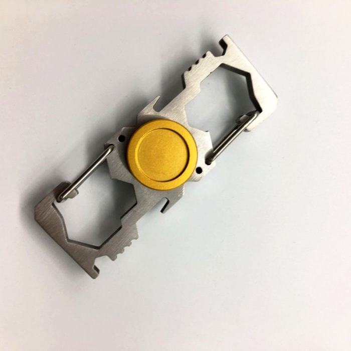 Spinner Spanner Opener Carabiner Keychain