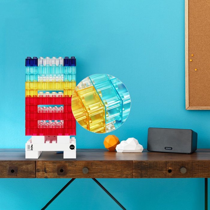 DIY Rainbow Blocks Lamp