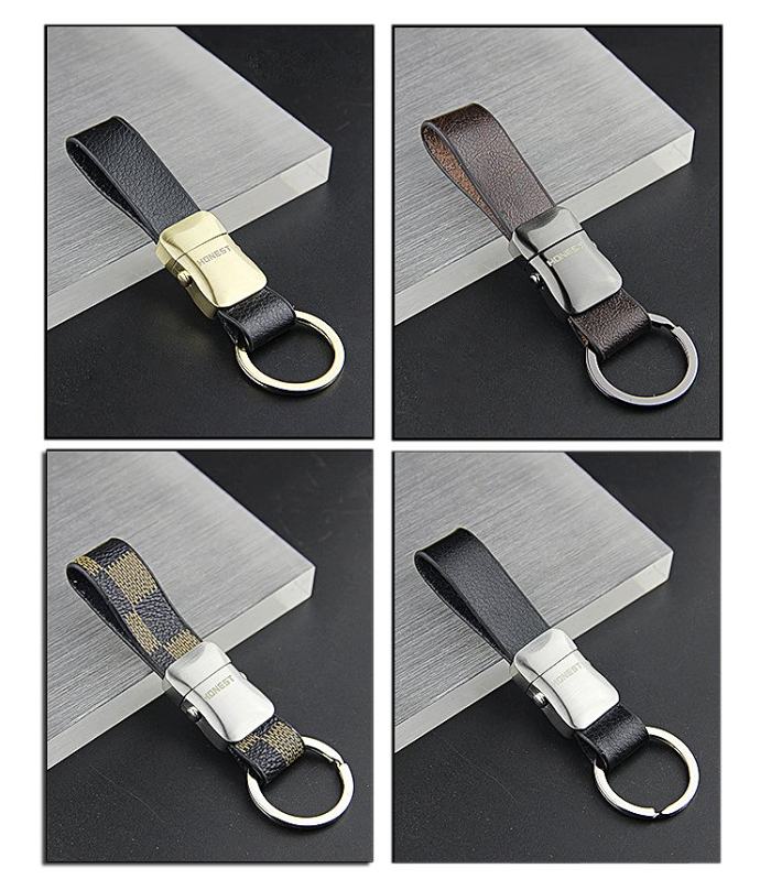 Genuine Leather Belt Keychain