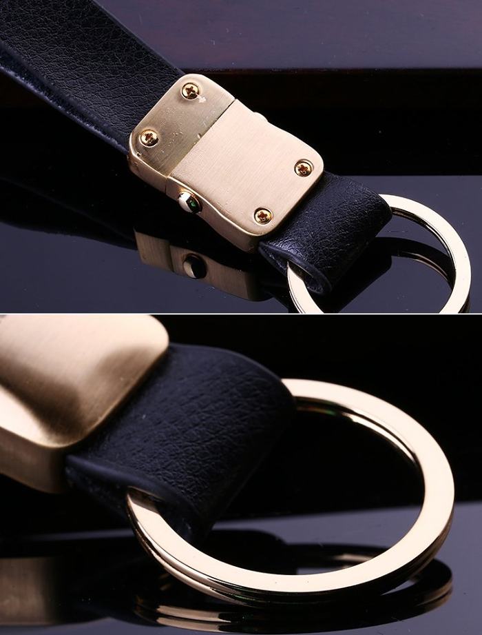Genuine Leather Belt Keychain