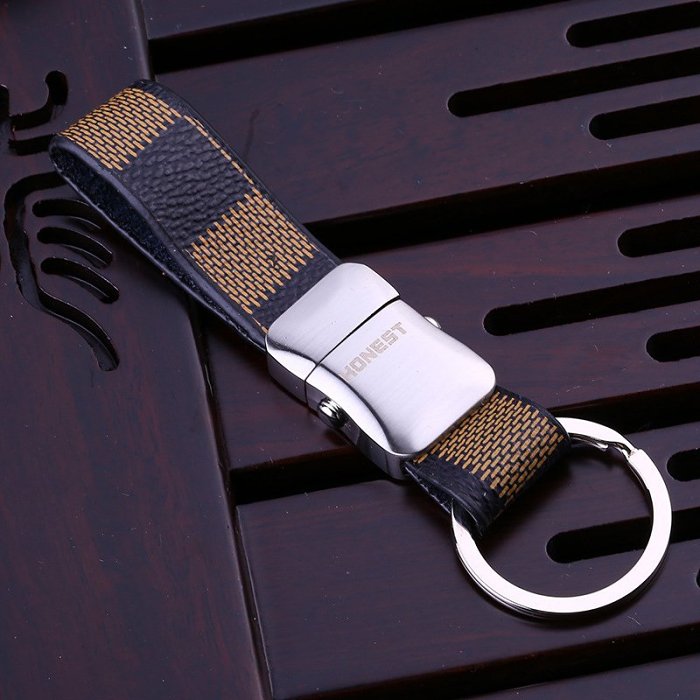 Genuine Leather Belt Keychain