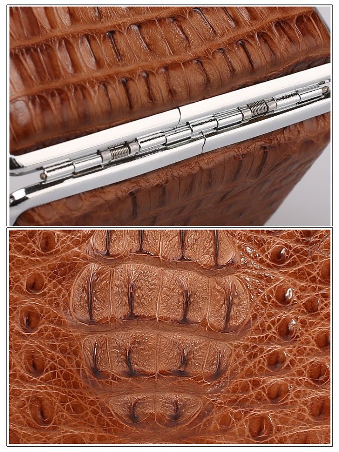Genuine Crocodile Skin Cigarette Case