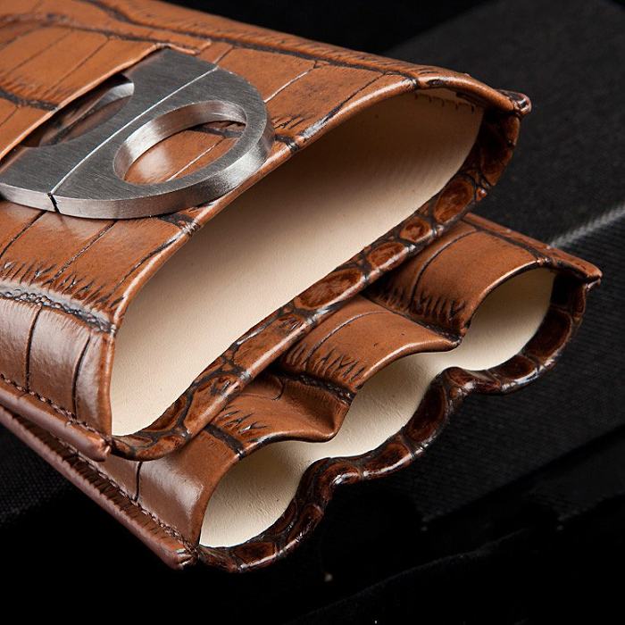 Genuine Leather Cigar Case