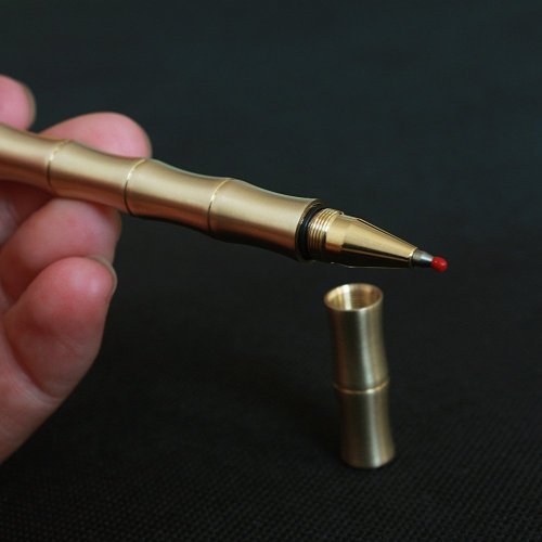 Personalized Brass Bamboo Joint Pen