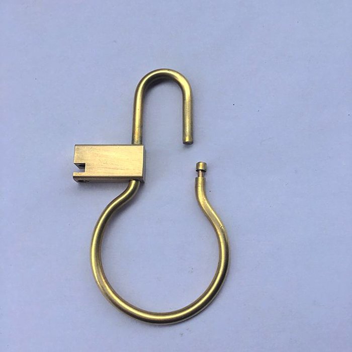 Brass Lock Keychain