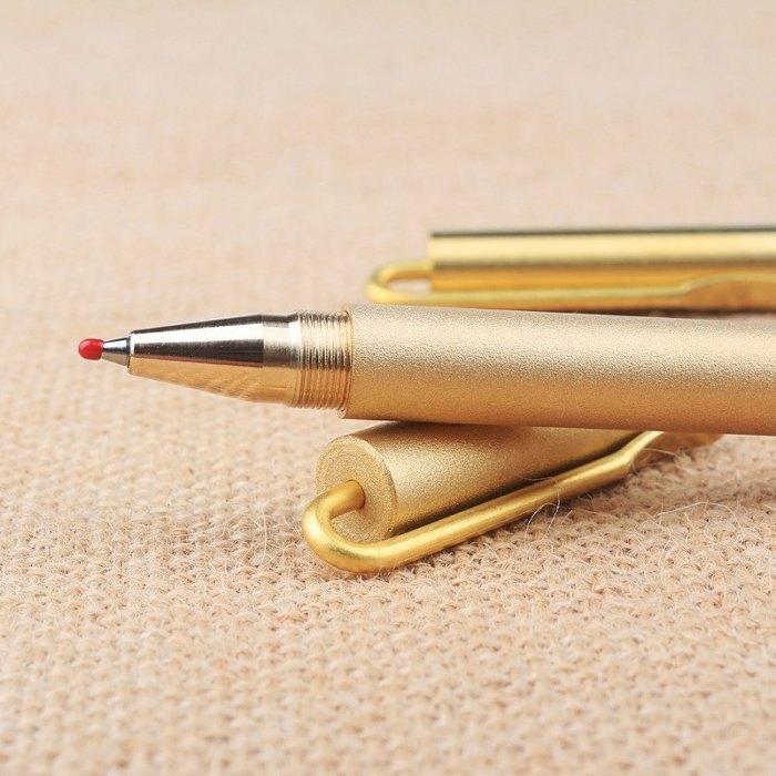 Personalized Brass Clip Ballpoint Pen