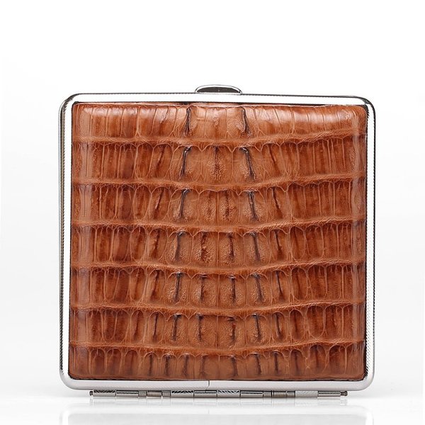 Genuine Crocodile Skin Cigarette Case