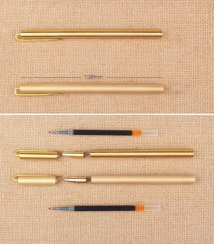 Personalized Brass Clip Ballpoint Pen
