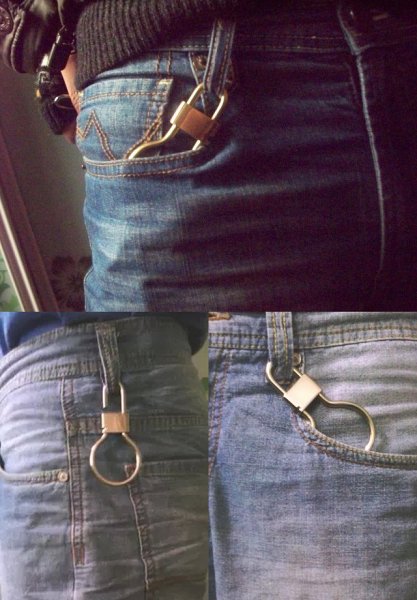 Brass Lock Keychain