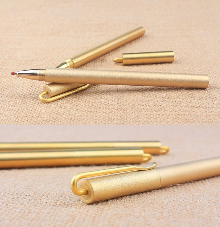 Personalized Brass Clip Ballpoint Pen