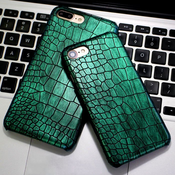 Blackish Green Crocodile iPhone Case