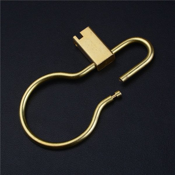 Brass Lock Keychain