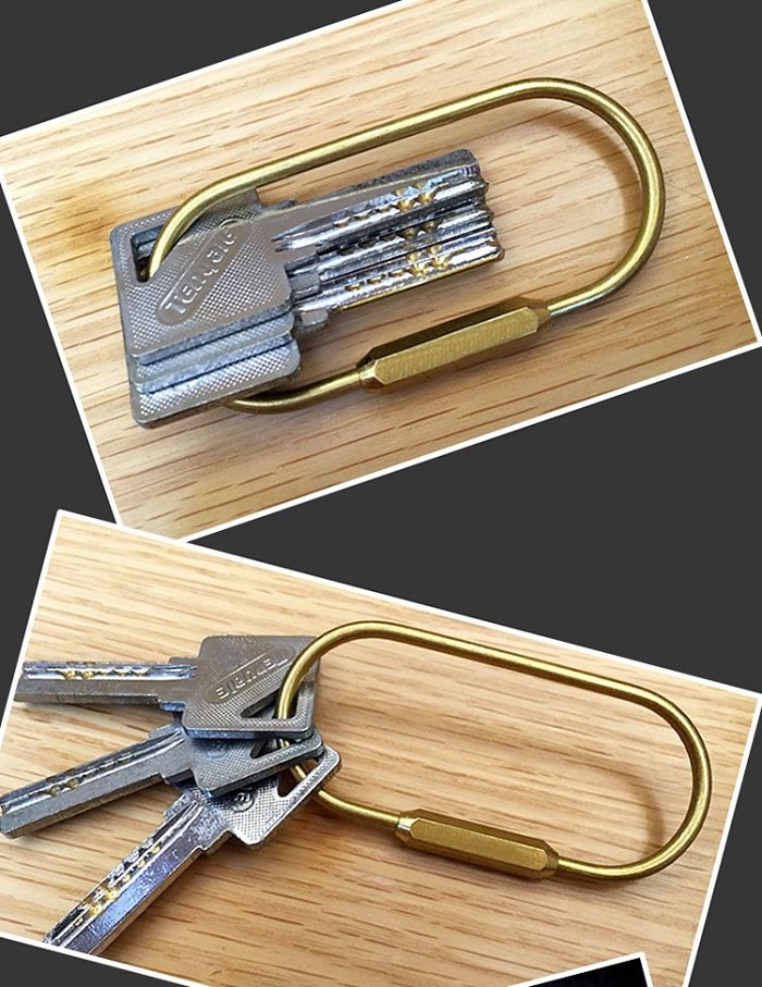 O-Shape Brass Keychain