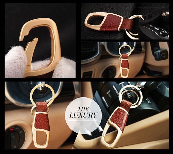Leather Wrapped Keychain