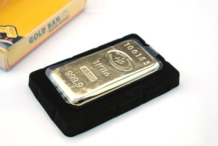 Gold Bullion Paperweight