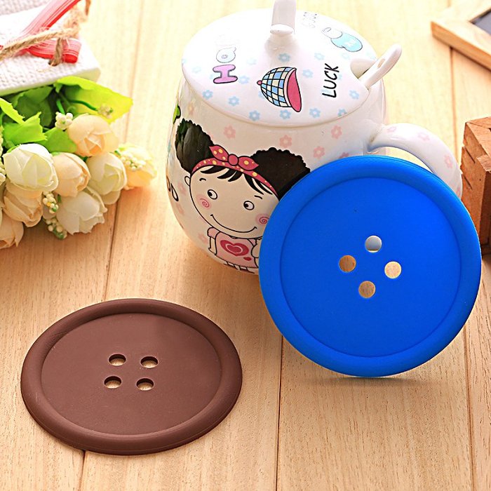 Silicone Button Coasters