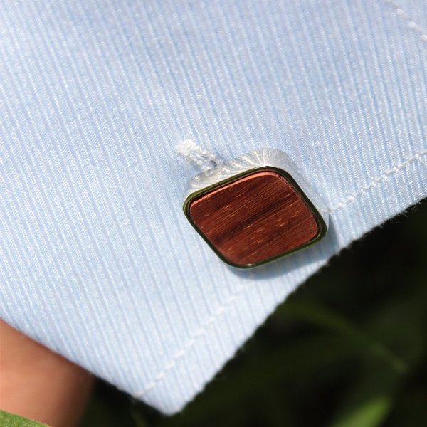 Wood Inlaid Cufflinks