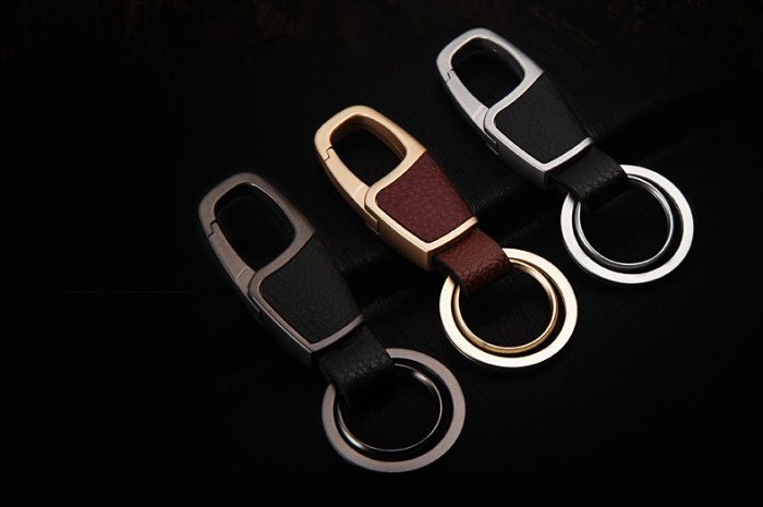 Leather Wrapped Keychain