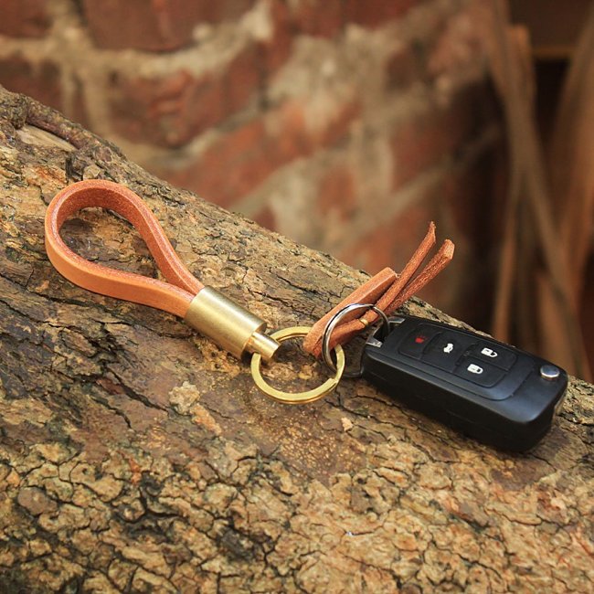 Vintage Brass Keychain