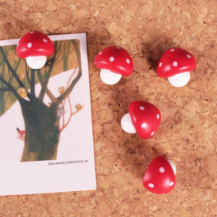 3D Mushroom Push Pins