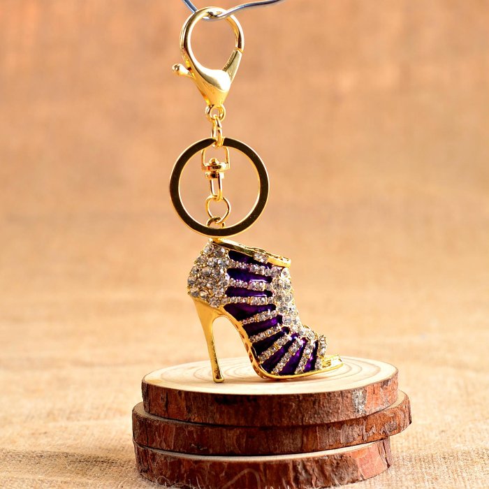 Crystal High Heel Shoes Keychain