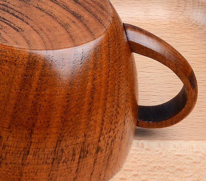 Wooden Coffee Mug and Spoon Set