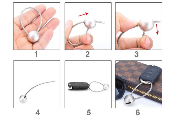 Wirerope Basketball Keychain