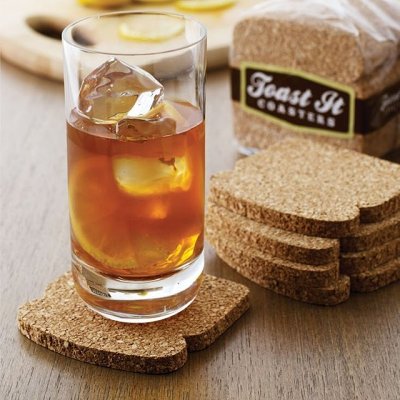 Cork Toast Coasters Bread Coaster Set 8pcs Home Decor