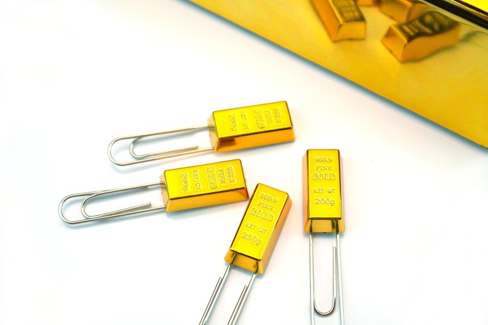 Gold Bullion Paper Clip