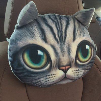 3D Animal Charcoal Car Pillow