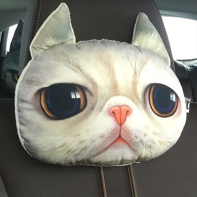 3D Animal Charcoal Car Pillow