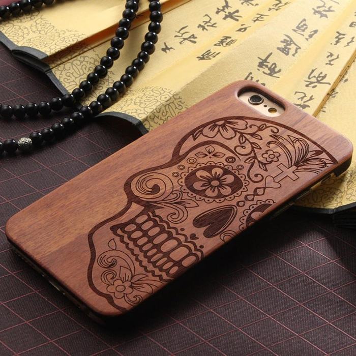 Wood Skull iPhone Case