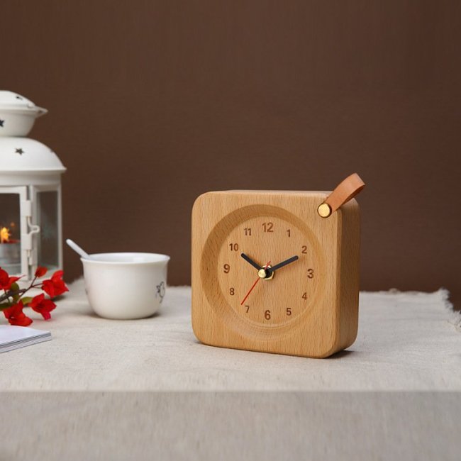 Wood Alarm Clock for Bulk Order OEM MOQ 50pcs