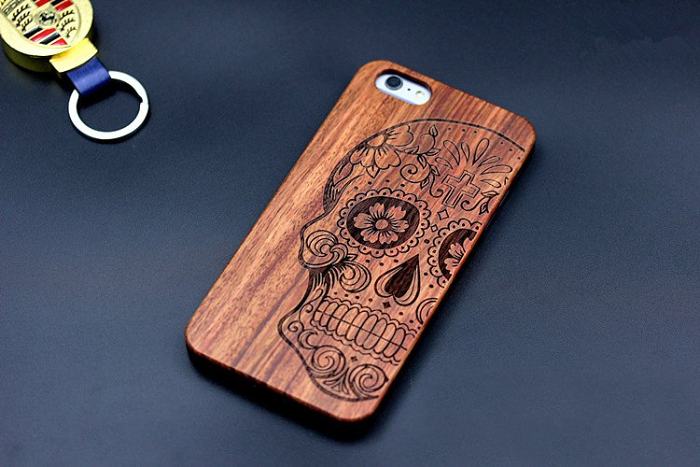 Wood Skull iPhone Case