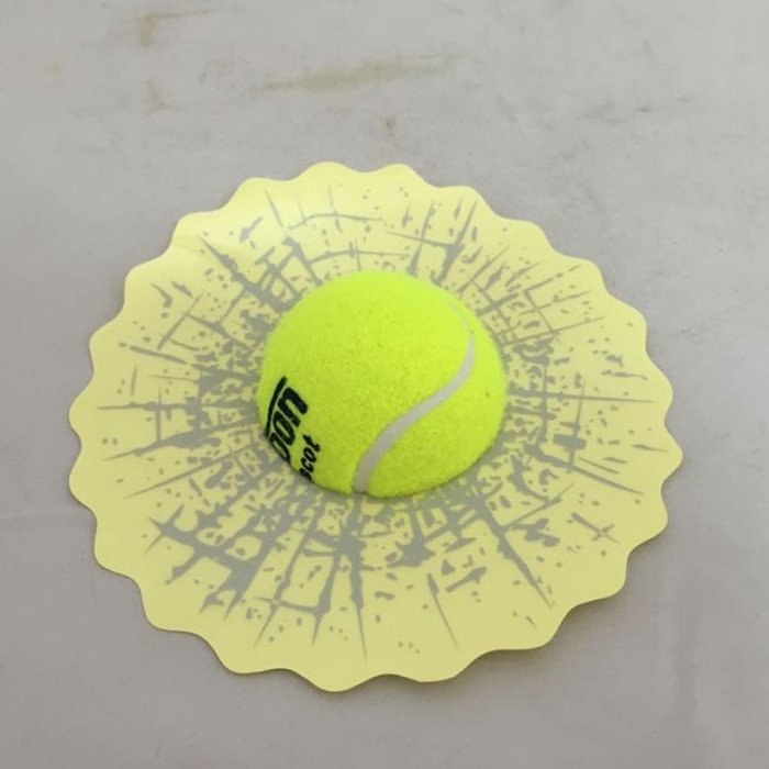 Tricky Tennis Ball Car Sticker