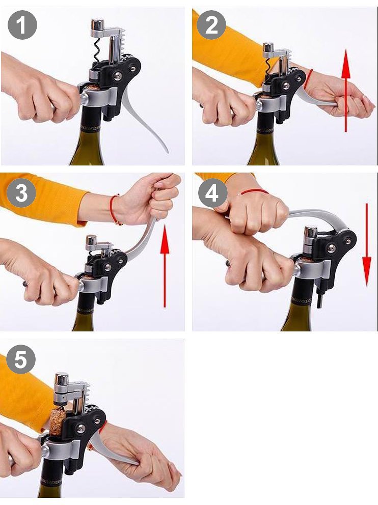Lever Style Wine Bottle Opener