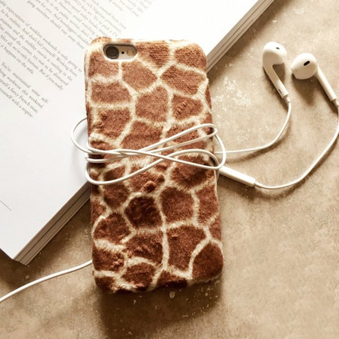 Plush Giraffe Pattern iPhone Case