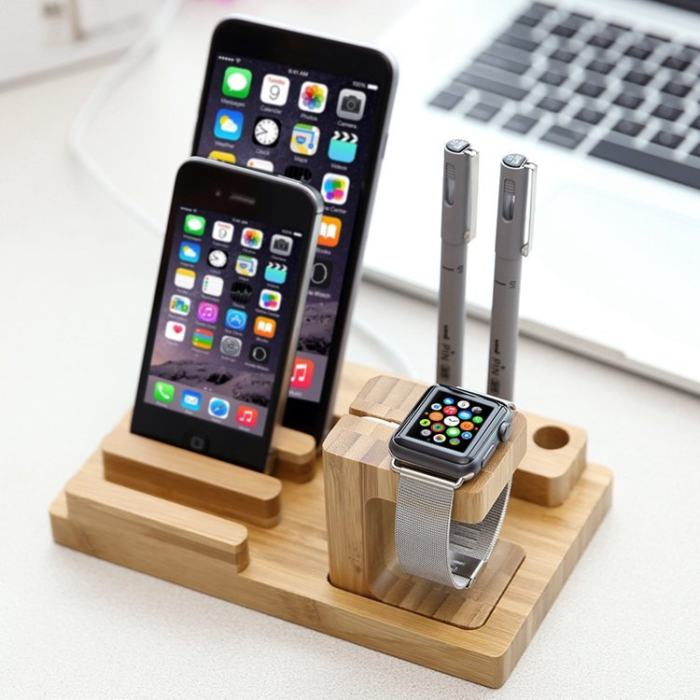 All in One Bamboo Docking Station