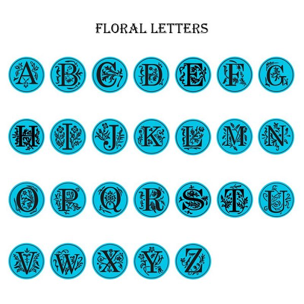 Floral Letters Wax Seal Kit Best Gift Idea