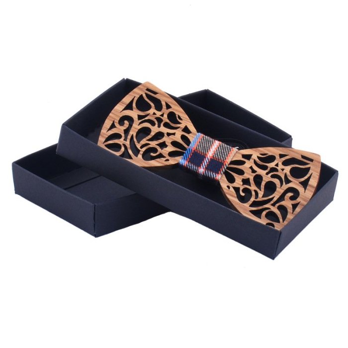 Hollow Wooden Bow Tie