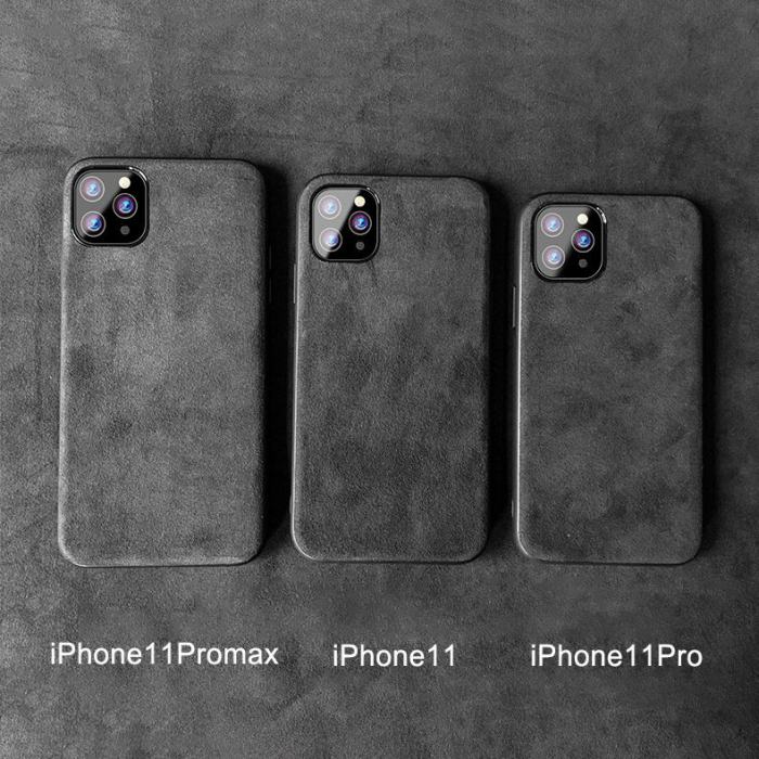 Alcantara iPhone Case iPhone 7 11 12 Pro Max Case Personalized Genuine Leather Phone Case