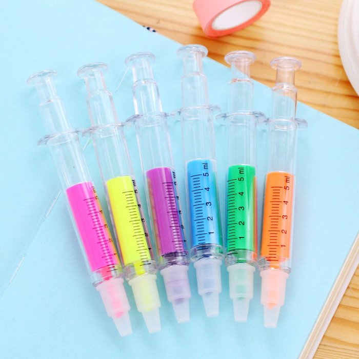 Syringe Highlighters （6 pen per set）