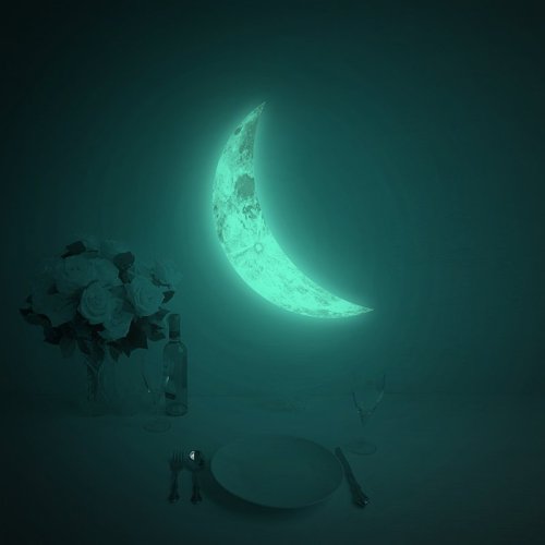 Luna Crescent Glow In The Dark Moon Sticker