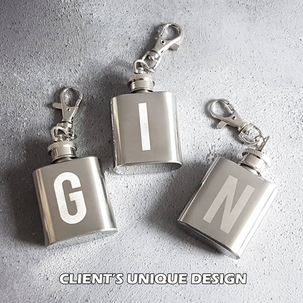 1 Oz. Mini Flask Keychain