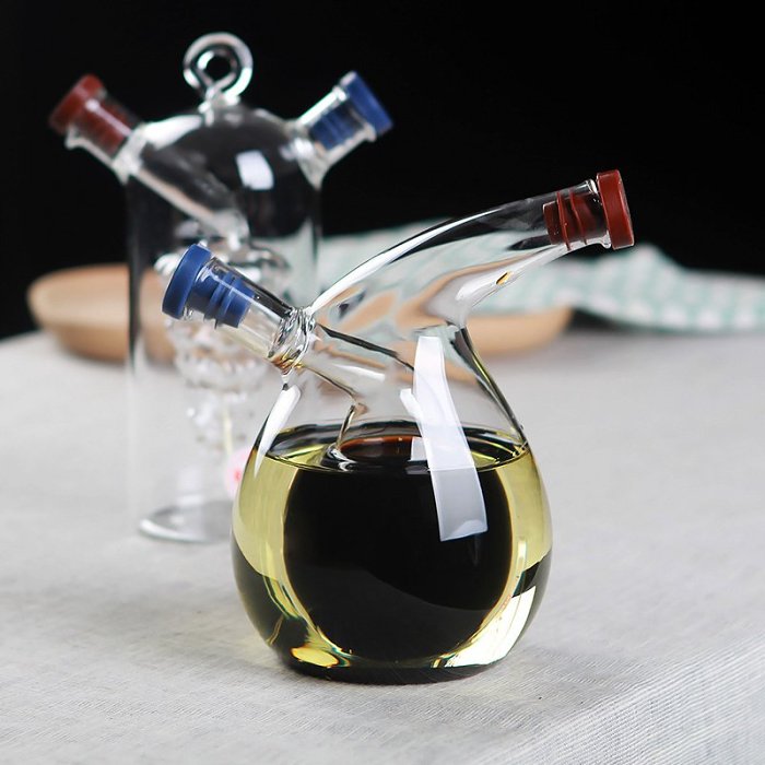 Oil & Vinegar Round Glass