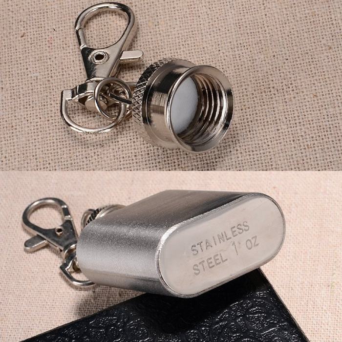 1 Oz. Mini Flask Keychain
