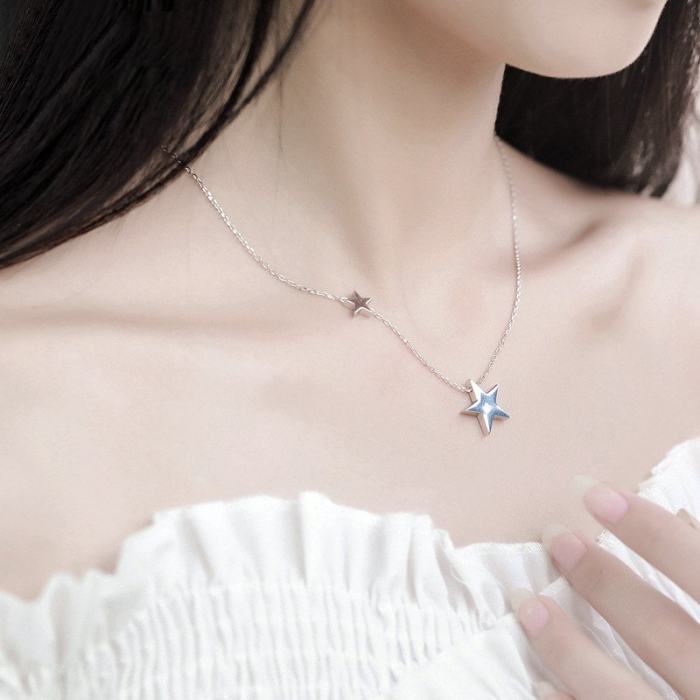 Tiny Stars Necklace 925 Silver Necklace Gifts for Women