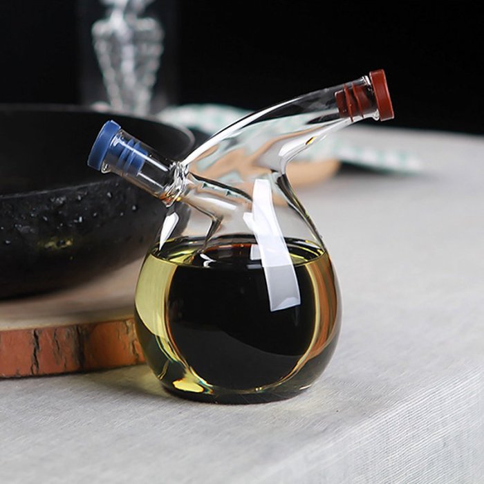 Oil & Vinegar Round Glass